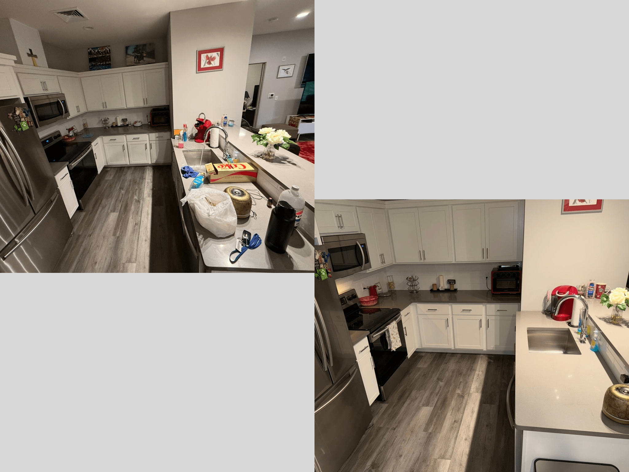 Immaculate kitchen after deep cleaning